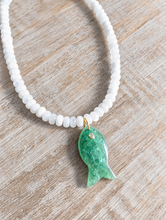 Load image into Gallery viewer, Moonstone Jade Fish Necklace