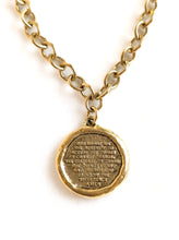 Load image into Gallery viewer, Serenity Prayer Coin Antique Necklace