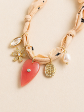 Load image into Gallery viewer, Tan Heart Bandana Charm Necklace