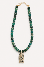 Load image into Gallery viewer, Emerald Current Fish Necklace