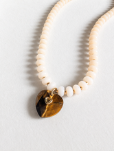 Load image into Gallery viewer, Tiger's Eye Heart Beaded Necklace