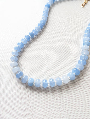 Stonewashed Sky Beaded Necklace