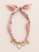 Load image into Gallery viewer, Soft Pink Bandana Charm Necklace