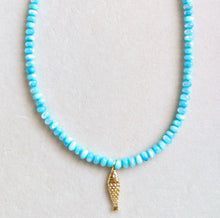 Load image into Gallery viewer, Coastal Catch Beaded Fish Necklace