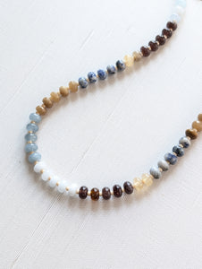 Moody Blues Fall Beaded Necklace