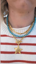 Load image into Gallery viewer, Antique Gold Toggle Star Necklace