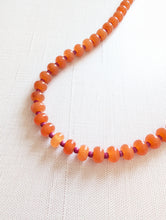 Load image into Gallery viewer, Orange Raspberry Beaded Necklace