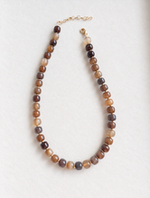 Load image into Gallery viewer, Driftwood Barrel Beaded Necklace