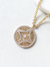 Load image into Gallery viewer, Long Filigree Medallion Necklace