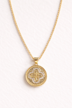 Load image into Gallery viewer, Clover Cross Medallion Necklace