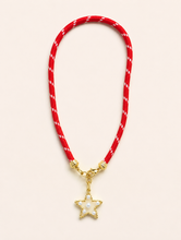 Load image into Gallery viewer, Red Paracord Star Necklace