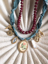 Load image into Gallery viewer, Dusty Sage Vintage-Inspired Charm Bandana Necklace