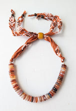 Load image into Gallery viewer, Rust Beaded Bandana Necklace