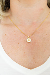 Octagon Bee Necklace