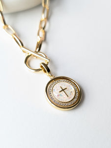 Crossed in Light Opal Cross
