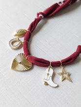 Load image into Gallery viewer, Red Gameday Charm Bandana Necklace