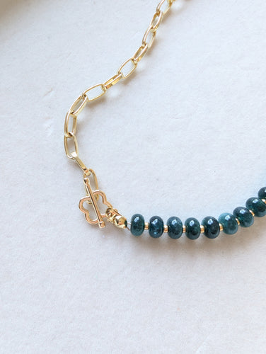Evergreen Beaded Link Necklace