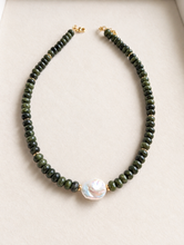 Load image into Gallery viewer, Deep Olive Baroque Pearl Necklace