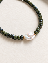 Load image into Gallery viewer, Deep Olive Baroque Pearl Necklace