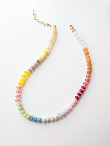 Sunwashed Mosaic Beaded Necklace