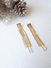 Load image into Gallery viewer, Golden Cascade Fringe Earrings