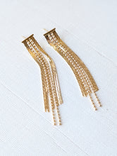 Load image into Gallery viewer, Golden Cascade Fringe Earrings