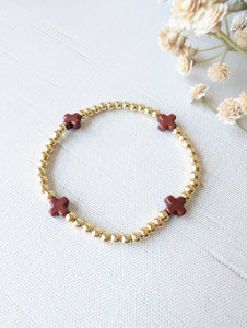 Chocolate Cross Gold Bracelet