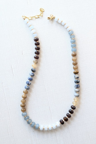 Moody Blues Fall Beaded Necklace