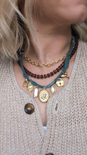 Load image into Gallery viewer, Dusty Sage Vintage-Inspired Charm Bandana Necklace