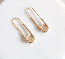 Load image into Gallery viewer, Modern Safety Pin Drop Earrings