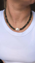 Load image into Gallery viewer, Deep Olive Baroque Pearl Necklace