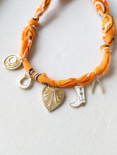 Load image into Gallery viewer, Orange Gameday Charm Bandana Necklace