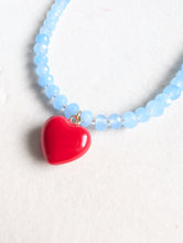 Load image into Gallery viewer, Cherry Blues Beaded Necklace
