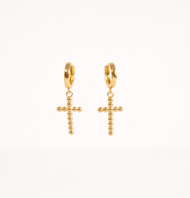 Load image into Gallery viewer, Beaded Cross Earrings