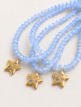 Load image into Gallery viewer, Periwinkle Beaded Star Necklace