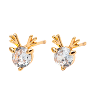 Load image into Gallery viewer, Sparkle Reindeer Studs