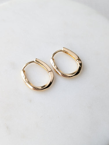Oval Twist Hoops