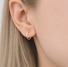 Load image into Gallery viewer, Petite Pebble Hoops