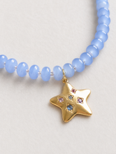 Load image into Gallery viewer, Periwinkle Beaded Star Necklace
