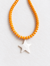 Load image into Gallery viewer, Orange Game Day Star Necklace